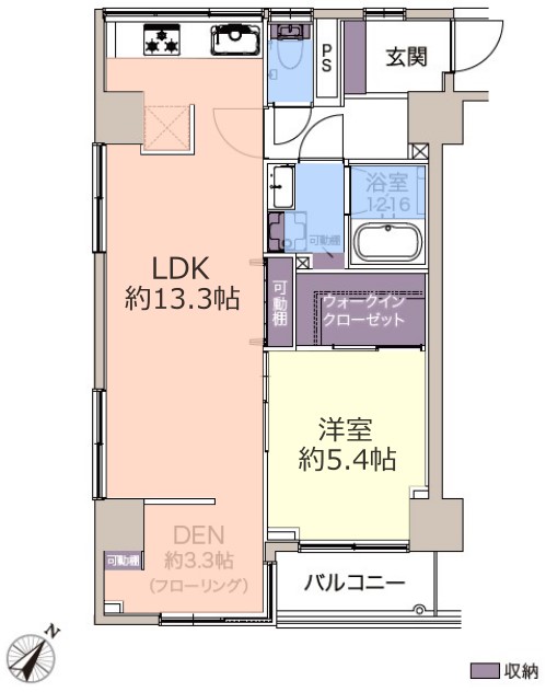 ライオンズマンション大山第2　3階　間取図